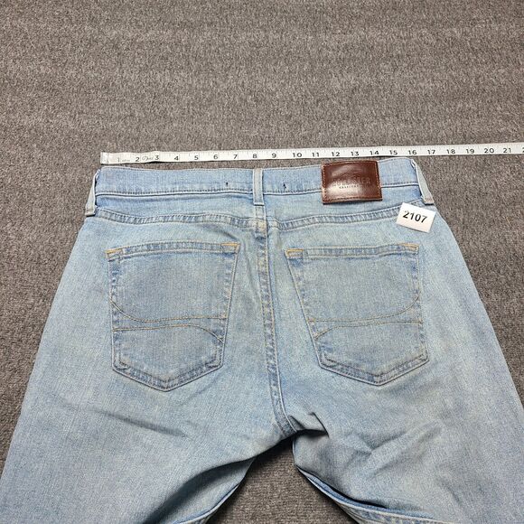 Hollister Mens Jeans 29x30 Blue Slim Straight Epic Flex Distressed Denim Pants - Picture 9 of 10